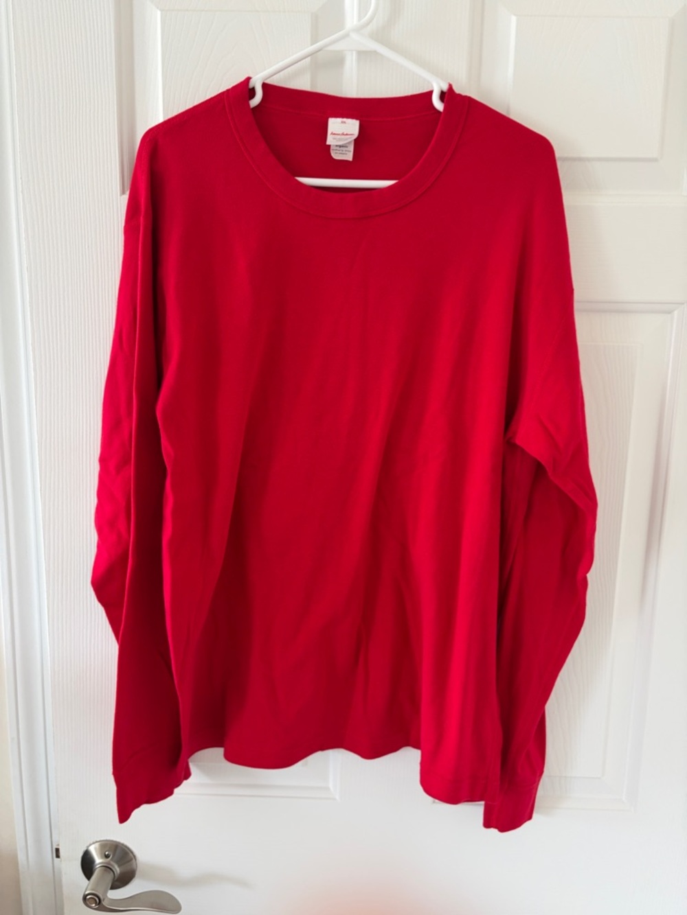 Hannah Anderson Red Long Sleeve Crewneck Shirt